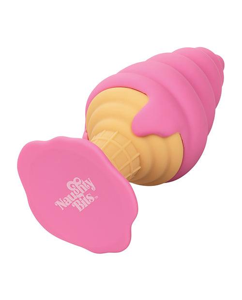 image of product,Naughty Bits Yum Bum Ice Cream Cone Butt Plug - Pink - SEXYEONE