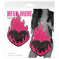 Neva Nude Flaming Heart Glitter Pasties - Black/Red O/S - SEXYEONE