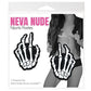 Neva Nude Holographic Skeleton Hands Pasties - White/Black O/S - SEXYEONE