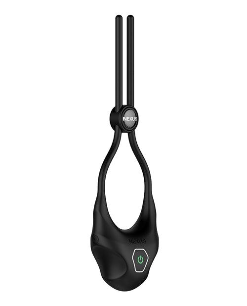 image of product,Nexus Forge Single Lasso Vibrating Cock Ring - Black - SEXYEONE