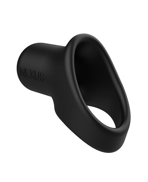 image of product,Nexus Rise Liquid Silicone Cock & Ball Sling - Black - SEXYEONE