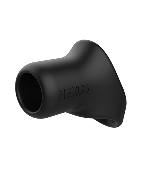 image of product,Nexus Rise Liquid Silicone Cock & Ball Sling - Black - SEXYEONE