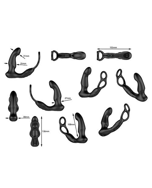 image of product,Nexus Simul8 Wave Dual Cock Ring Prostate Massage - Black - SEXYEONE