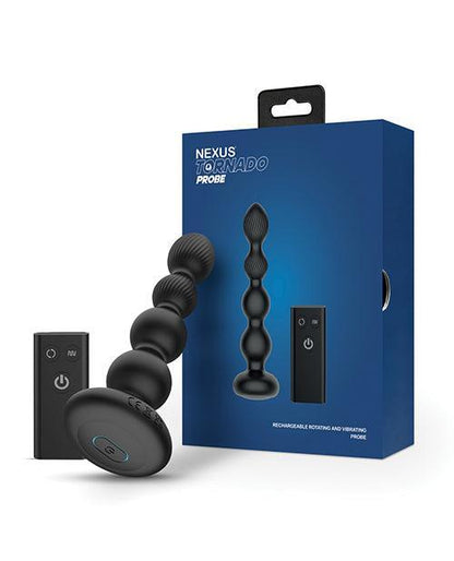 Nexus Tornado Probe Rotating & Vibrating Butt Plug - Black - SEXYEONE