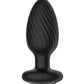 Nexus Tornado Rotating & Vibrating Medium Butt Plug w/Remote - Black - SEXYEONE