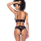 Night Butterfly Lace and Mesh 2 pc Set - Black - SEXYEONE