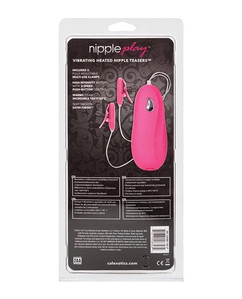 image of product,Nipple Play Vibrating Heated Nipple Teasers - Pink - SEXYEONE