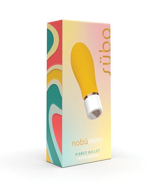 image of product,Nobu Mini Suba Ribbed Bullet - Yellow - SEXYEONE