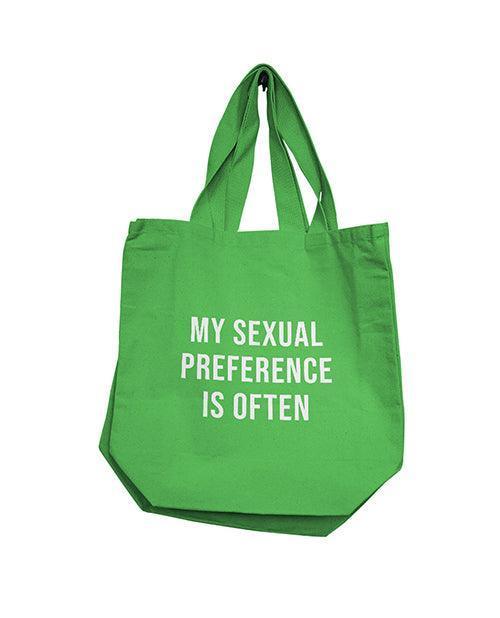 Nobu My Sexual Preference Is Often Reusable Tote - Green - SEXYEONE