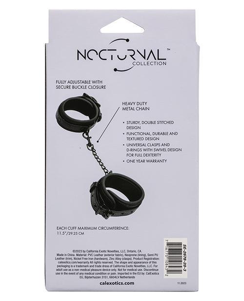 image of product,Nocturnal Collection Adjustable Ankle Cuffs - Black - SEXYEONE