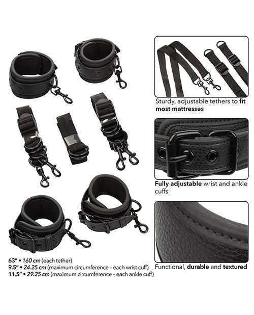 image of product,Nocturnal Collection Adjustable Bed Restraints - Black - SEXYEONE