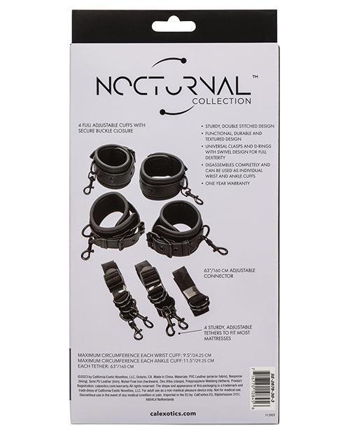 Nocturnal Collection Adjustable Bed Restraints - Black - SEXYEONE