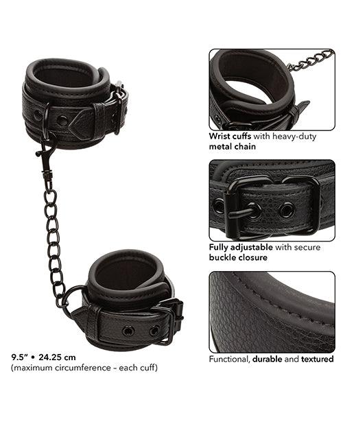 Nocturnal Collection Detachable Adjustable Wrist Cuffs - Black - SEXYEONE