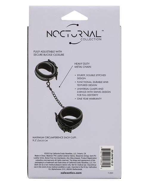 Nocturnal Collection Detachable Adjustable Wrist Cuffs - Black - SEXYEONE