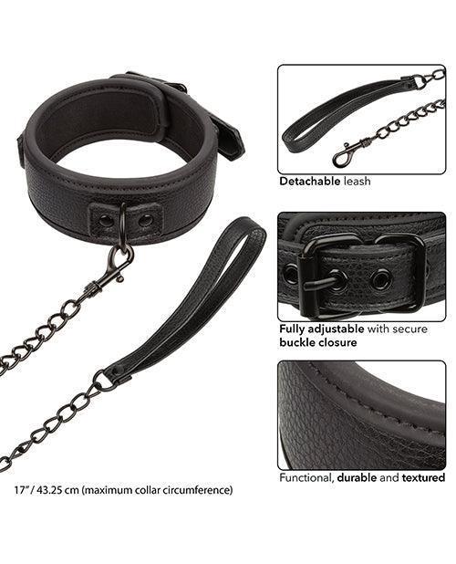 image of product,Nocturnal Collection Detachable Collar & Leash - Black - SEXYEONE