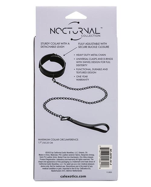 image of product,Nocturnal Collection Detachable Collar & Leash - Black - SEXYEONE