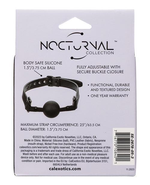 image of product,Nocturnal Collection Silicone Ball Gag - Black - SEXYEONE