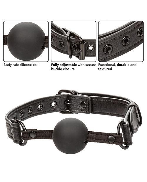 image of product,Nocturnal Collection Silicone Ball Gag - Black - SEXYEONE