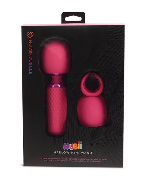 product image, Nu Sensuelle Harlow Mini Wand w/Masturbator Attachment - SEXYEONE