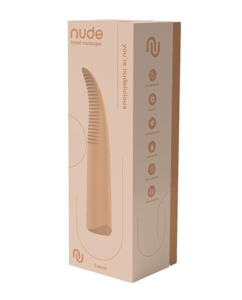 product image, NUDE Laurel Rechargeable Travel Massager - Tan - SEXYEONE