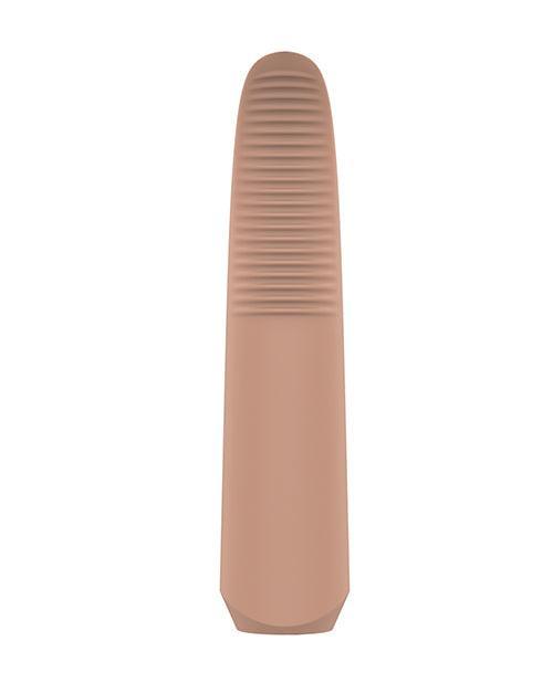 image of product,NUDE Laurel Rechargeable Travel Massager - Tan - SEXYEONE