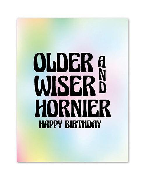 product image, Older, Wiser, & Hornier Birthday Greeting Card - SEXYEONE