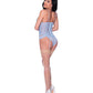 Ooh La Lace Bustier & Panty Periwinkle - SEXYEONE