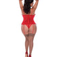 Ooh La Lace Bustier & Panty Red Qn - SEXYEONE