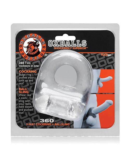 image of product,Oxballs 360 Cock Ring & Ballsling - Clear - SEXYEONE