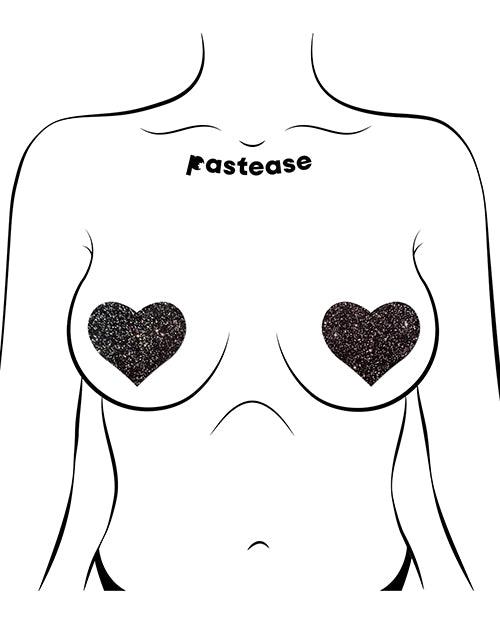 image of product,Pastease All Sparkle Heart - Black O/s - SEXYEONE