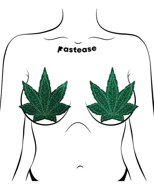 Pastease Coverage Glitter Pot Leaf- Green O/s - SEXYEONE