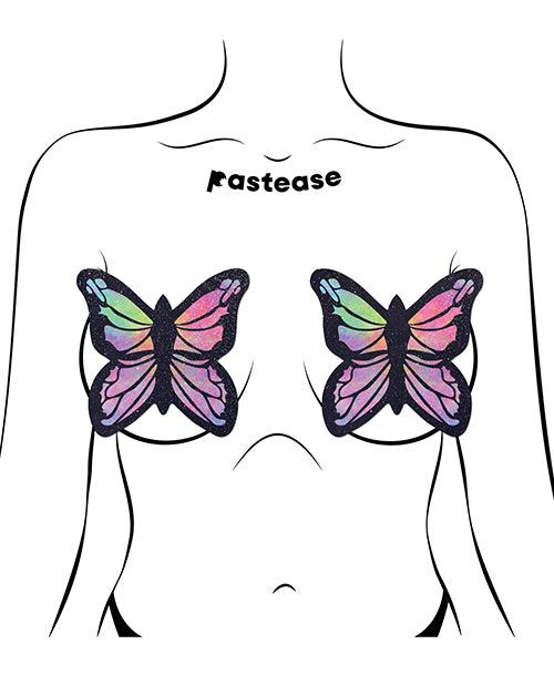 image of product,Pastease Coverage Twinkle Velvet Butterfly - Rainbow O/s - SEXYEONE