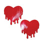 Pastease Faux Leather Melty Heart - Red O/S - SEXYEONE