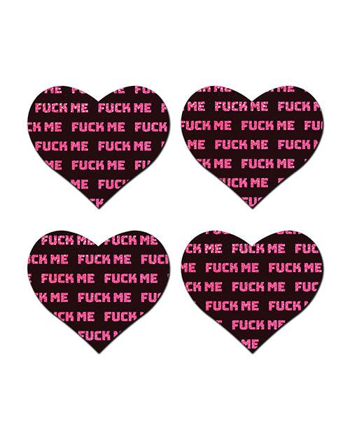 image of product,Pastease Petites Fuck Me Hearts - Black/pink O/s - SEXYEONE
