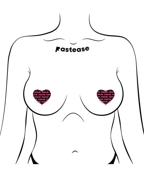 Pastease Petites Fuck Me Hearts - Black/pink O/s - SEXYEONE
