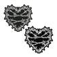 Pastease Premium Barbed Wire Heart Reflective - Black O/S - SEXYEONE