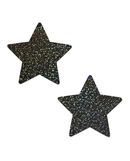 image of product,Pastease Premium Glitter Star - Black O/S - SEXYEONE