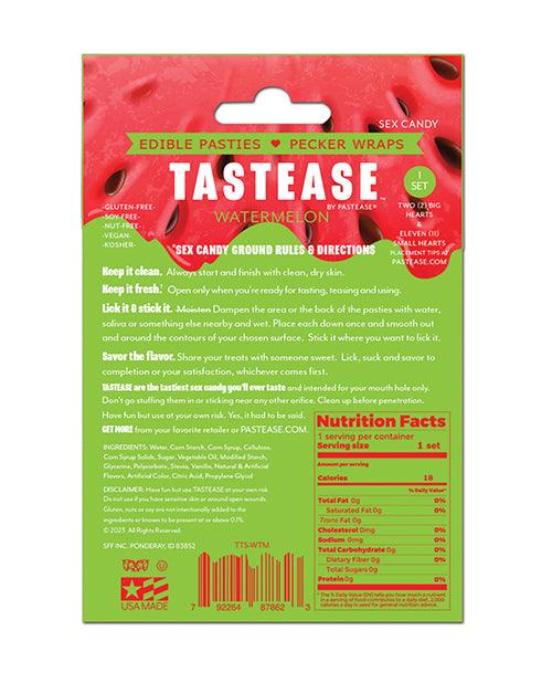 image of product,Pastease Tastease Edible Pasties & Pecker Wraps - Watermelon O/s - SEXYEONE
