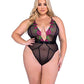 Peony Paradise Teddy - Black - SEXYEONE