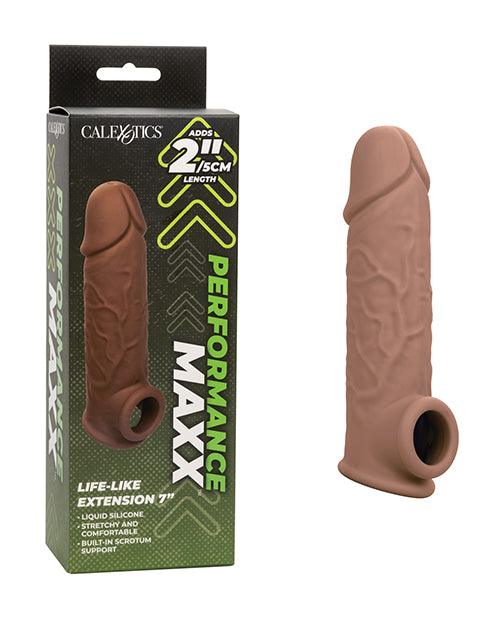 product image, Performance Maxx Life-Like 7" Penis Extension - Brown - SEXYEONE