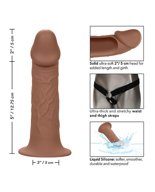 image of product,Performance Maxx Life-Like Penis Extension w/Harness - Brown - SEXYEONE