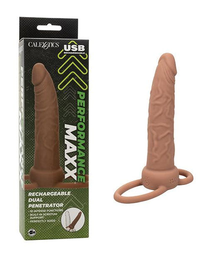 Performance Maxx Rechargeable Dual Penetrator - Brown - SEXYEONE