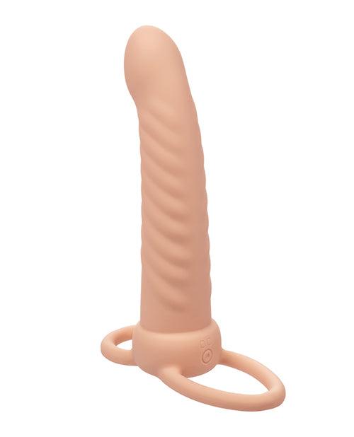 image of product,Performance Maxx Rechargeable Ribbed Dual Penetrator - Ivory - SEXYEONE