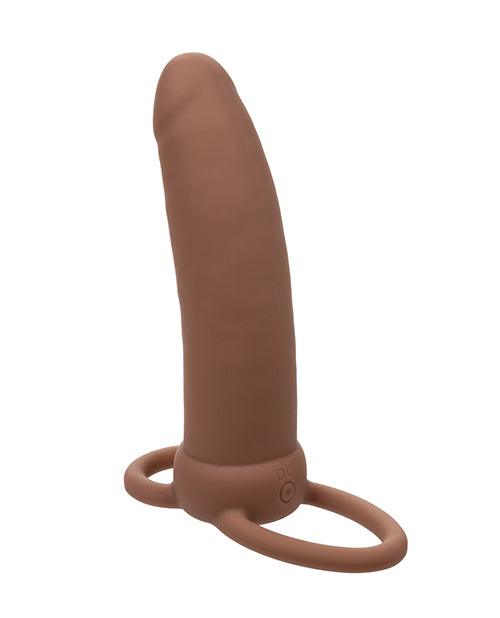 image of product,Performance Maxx Rechargeable Thick Dual Penetrator - Brown - SEXYEONE