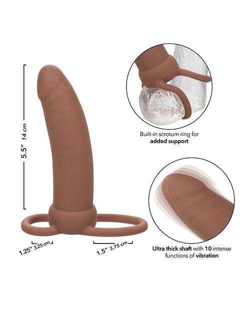 image of product,Performance Maxx Rechargeable Thick Dual Penetrator - Brown - SEXYEONE