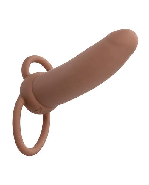 image of product,Performance Maxx Rechargeable Thick Dual Penetrator - Brown - SEXYEONE