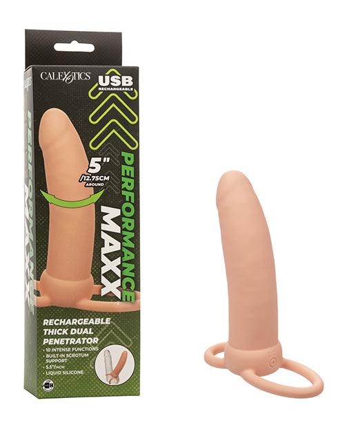 product image, Performance Maxx Rechargeable Thick Dual Penetrator - Ivory - SEXYEONE