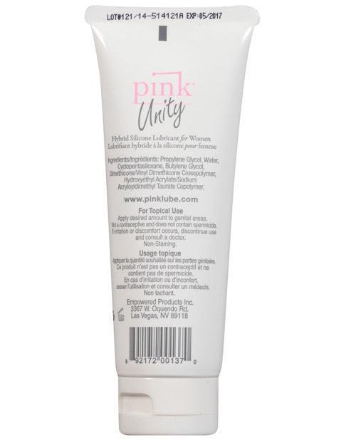 image of product,Pink Unity Hybrid Silicone Based Lubricant - 3.3 oz Tube - SEXYEONE