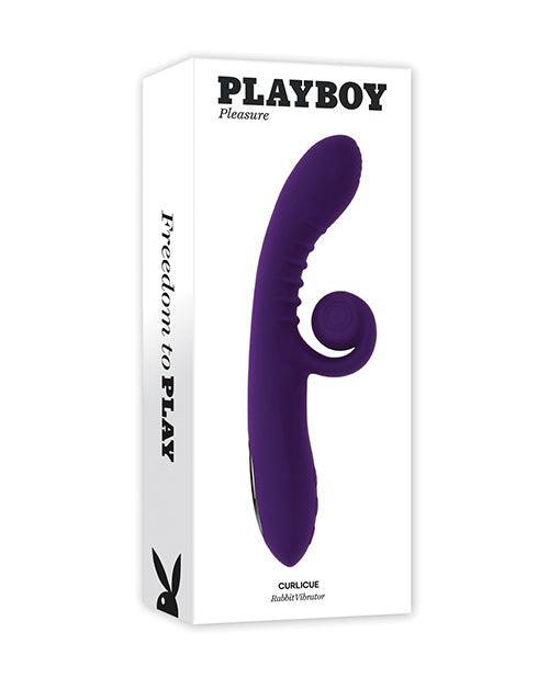 product image, Playboy Pleasure Curlicue Rabbit Vibrator - Acai - SEXYEONE