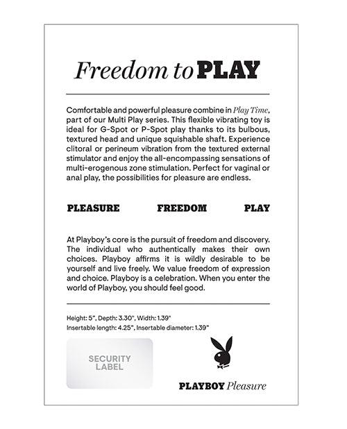 product image,Playboy Pleasure Play time Multi Play G-Spot & P-Spot Vibrator - Black - SEXYEONE
